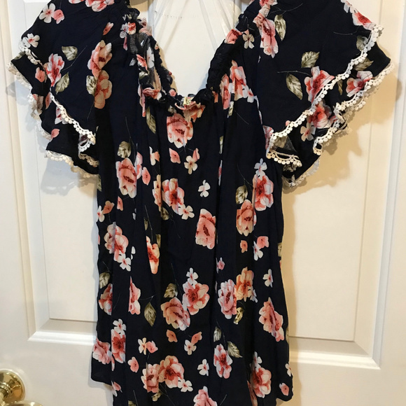 NWT Kori Boutique Floral Ruffle Top Multiple Sizes - Picture 5 of 5